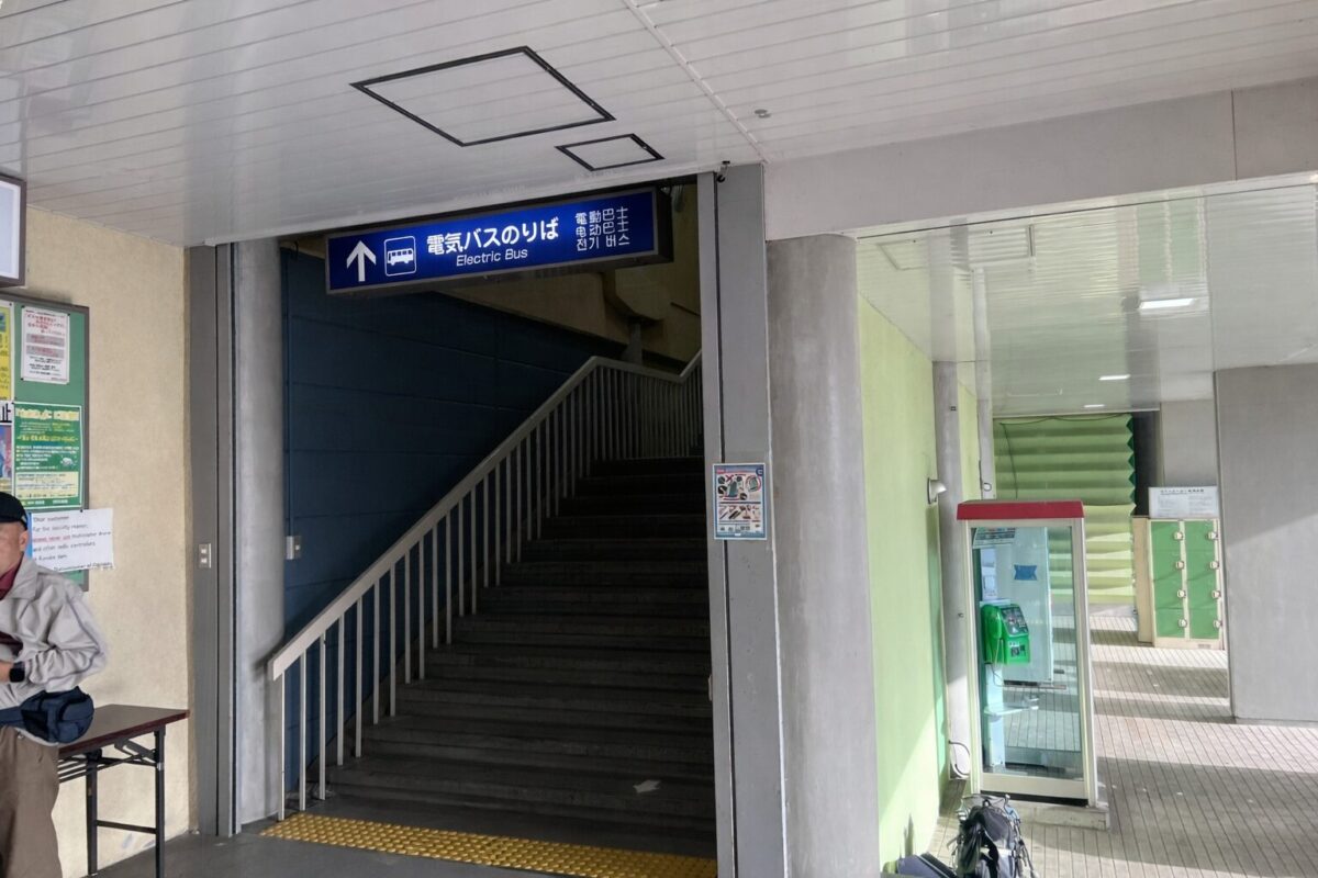 扇沢駅のホーム入口