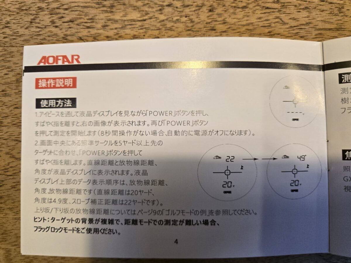 レンジファインファーの説明書中身